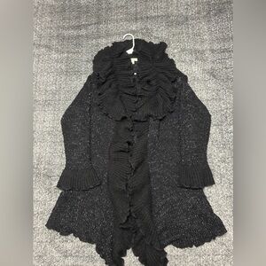 Dressbarn Charcoal Knit Cardigan